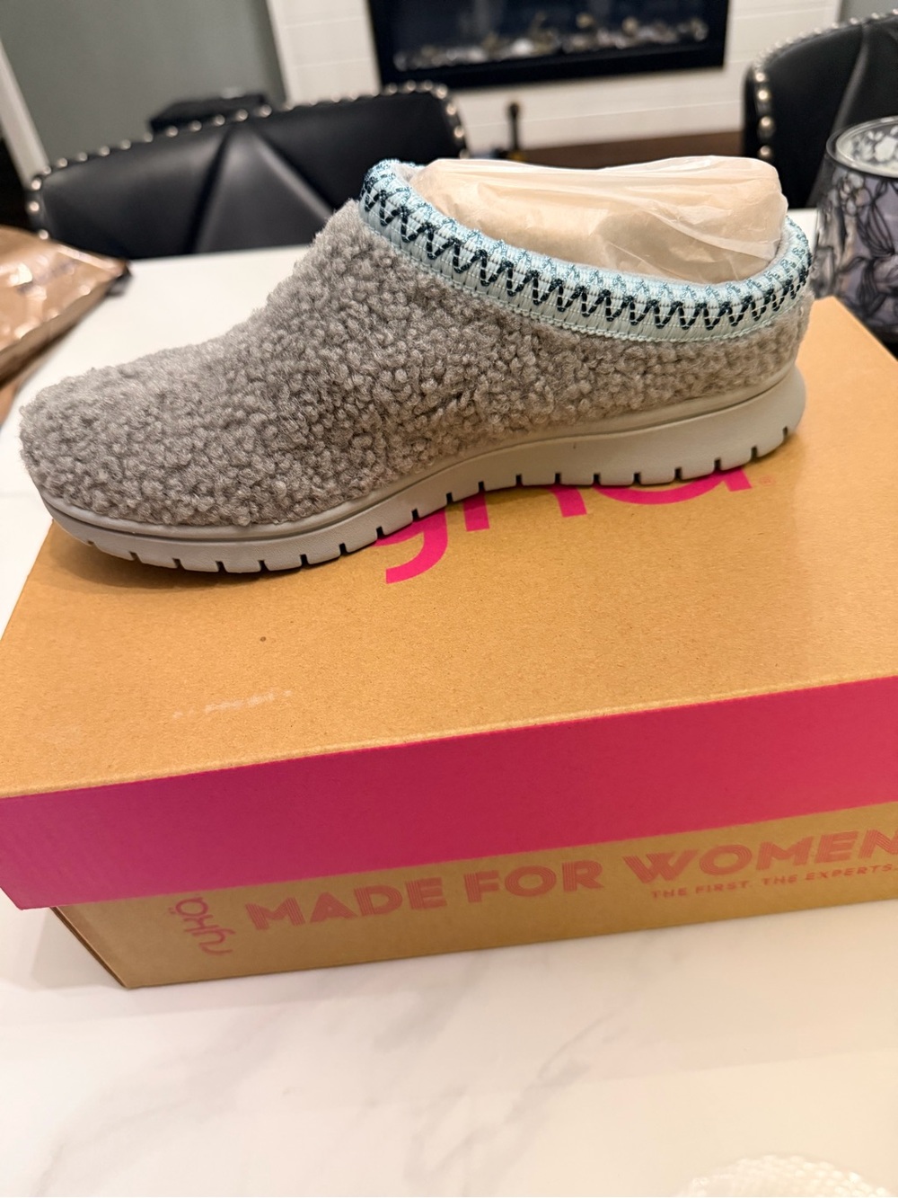 NIB Ryka Stellar Cozy Mule Clogs Quiet Grey Women’s 5.5 ACTIVfoam
